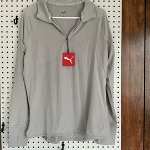 Puma Gray Quarter-Zip Sweatshirt